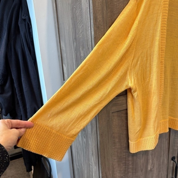 Chicos Size 3 (XL) Silk Sweater Cardigan Shrug Open Front - Picture 6 of 9